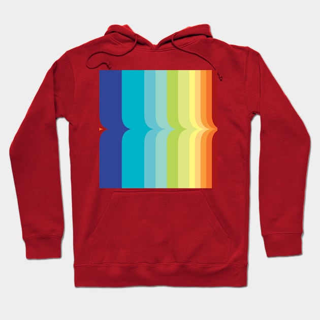 Vintage Rainbow Hoodie by Carolina Díaz